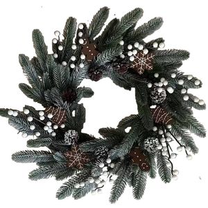 Lifebay Gingerbread Christmas Wreath with House & Snowflake Ornaments