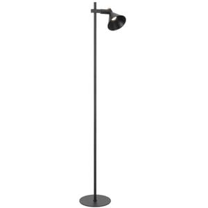 Telbix Rosner Modern Standing Floor Lamp Light Foot Switch Metal Black Sand