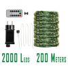 Lifebay 200M Green Wire 8 Modes Fairy String Lights - 2000 LEDs Waterproof Firefly Lamp