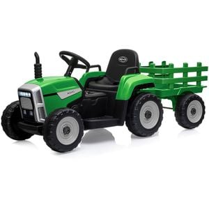 ROVO KIDS Electric Ride On Toy Tractor and Trailer Children's Car Remote Control