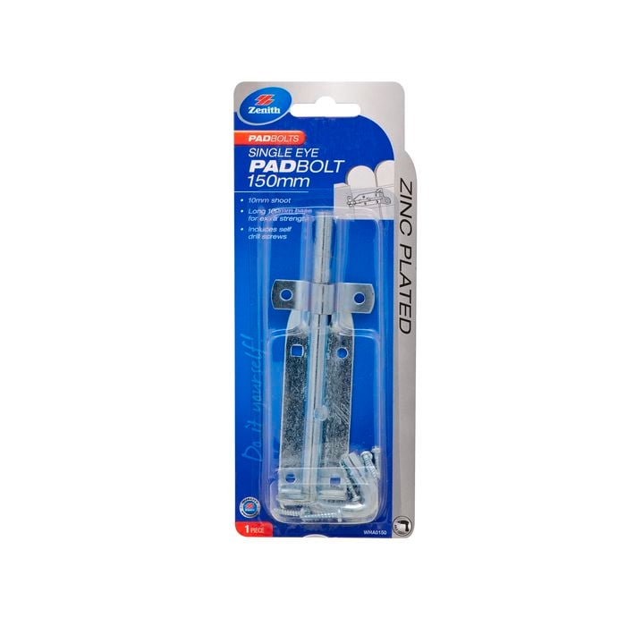 Zenith  Single Eye Padbolt 150mm Zinc Plated