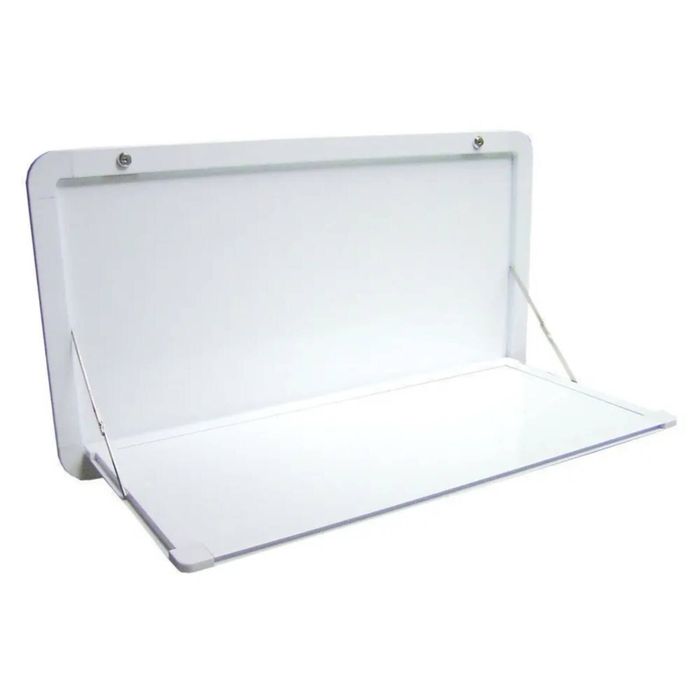 Lifestyle Table 450x1000mm White Folding Caravan Table, Camper Trailer RV Picnic