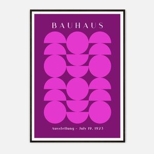 Galrie Bauhaus Geometric Art Print Modern Abstract Poster for Contemporary Spaces, Black Frame, A0 84 x 119cm (33 x 47inch)