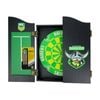 NRL Dartboard and Cabinet Set Canberra Raiders Team Design Black Finish