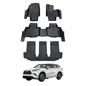 AUSGO 3-Row Set Car Floor Mats for Toyota Kluger 2021-Onwards Floor Liners