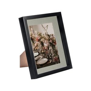 Nicola Spring 8" x 10" Black 3D Box Photo Frame - 5" x 7" Mount