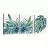 3pcs Tropical Leaves Print 100% Australian Made 3 x 40x60cm  (Stretched)