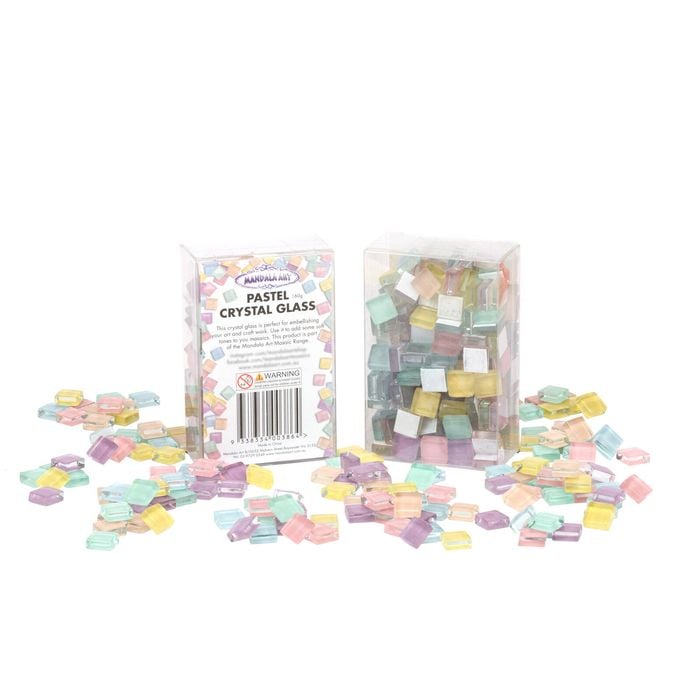 Mandala Art Pastel Crystal Mosaic Glass Tiles