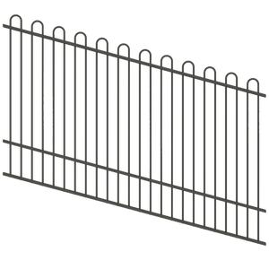 ProtectorAl 1201-2400W x 1200H Woodland Grey Loop Top Pool Fence Panel Raked Up to 15º