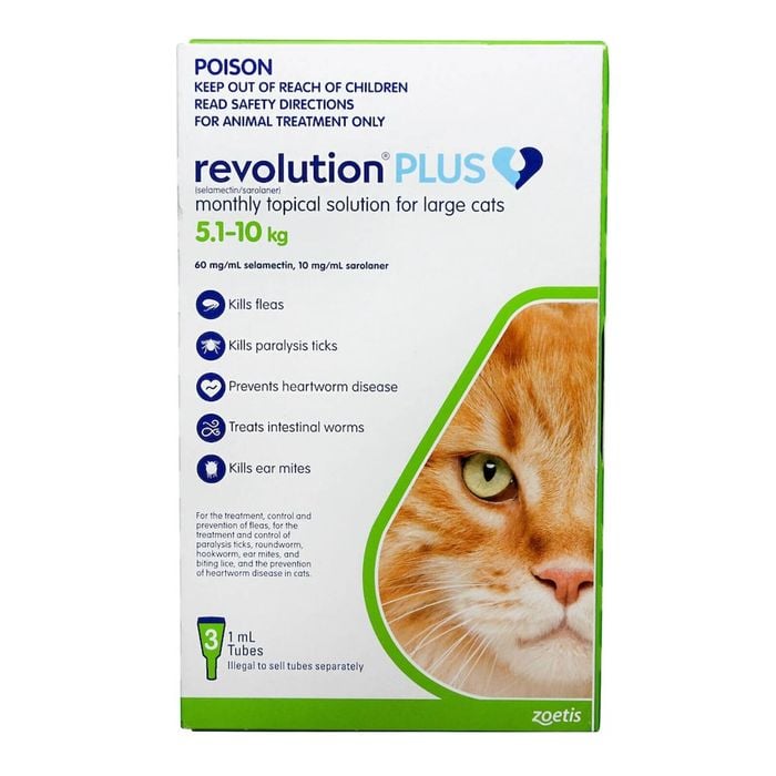 Revolution Plus Green For Large Cats (5-10kg) – 3 Pack