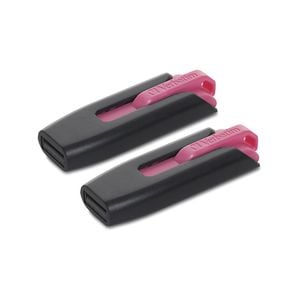 2x Verbatim Store'n'Go V3 16GB USB 3.0 Stick Drive - Hot Pink