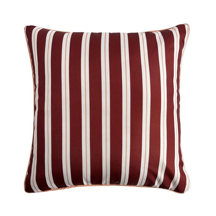 Marquee 45cm Red Pink Annie Pinstripe Outdoor Cushion