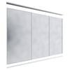 Lugna 2400 x 2701-3600mm Clear Anodised Mirror Wardrobe Triple Sliding Doors
