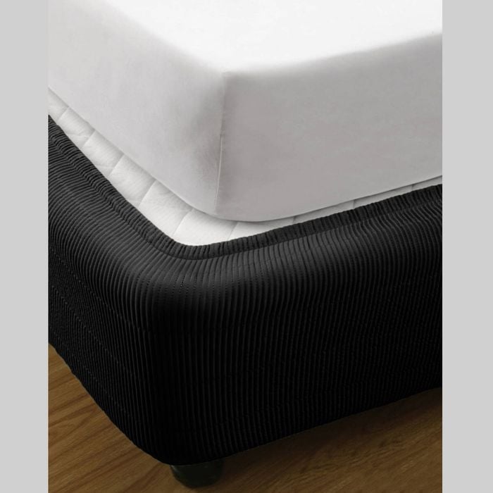 Ramesses Vertical Quilted Valance Black KING