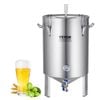 VEVOR Beer Brew Fermentor Silver 304 Stainless Steel Kettle Supplies with Base