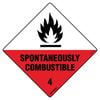 Pinnacle 270 x 270mm Metal Spontaneously Combustible 4 Sign