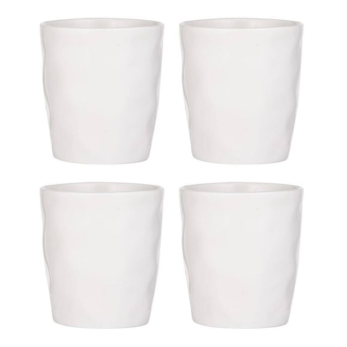 4PK Ladelle Halo Porcelain 9cm/350ml Tumbler - Snow