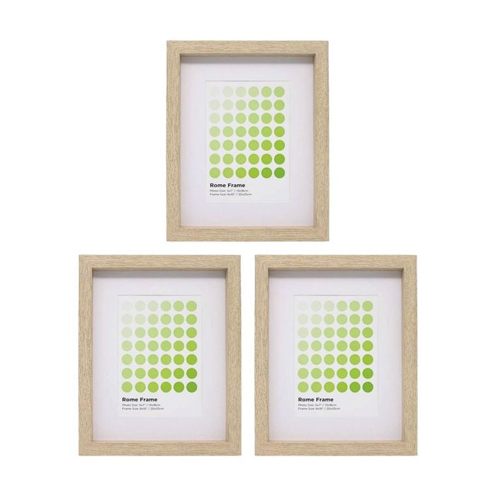 3PK Braz Rome Image Photo Document Display Frame 20x25cm Beech