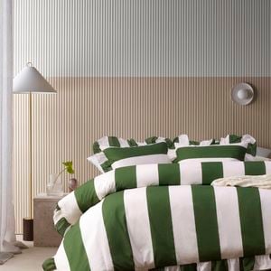 Candy Ruffle Green Washed Cotton Quilt Cover Set  - Queen Bed