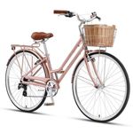 XDS Loretta 700c x 19" Ladies Alloy Retro Bike - Blush Pink