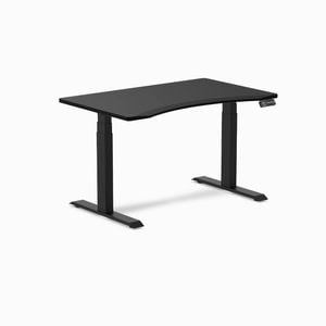Desky Dual Sit To Stand Ergo Edge Black Desk 1200x750mm Matte Black