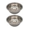 2PK Braz Stainless Steel Kitchen Prep Mixing Bowl Serving Serveware 38cm Silver