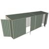 Build-A-Shed 1.2 x 6.0 x 2.0m Tunnel Shed Tunnel Hinged Door with 2 Hinged Side Doors - Green