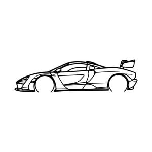 Ignite Laser McLaren Senna Silhouette Metal Wall Art Rustic Metal 23.6inch/60cm