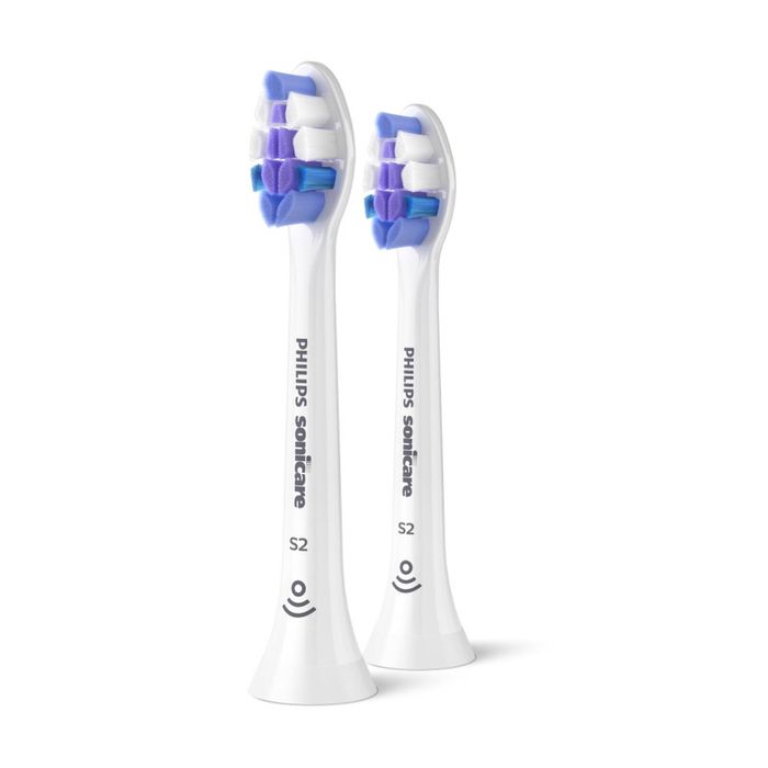 2pc Philips Sonicare S2 Sensitive Brush Head White Replacement