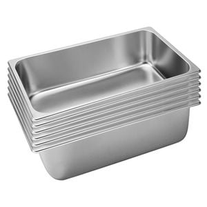 SOGA 6 Pack Gastronorm GN Pan 1/1 Stainless Steel Tray 20cm Deep