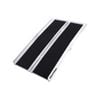 EQUIPMED 123cm Portable Folding Aluminium Access Ramp 272kg Rated, Black Ultra-Grip, for Wheelchair, Mobility Scooter