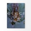 Tiger With Water Fashion Wall Art Print 100% Australian Made 75x50cm (Stretched Canvas)