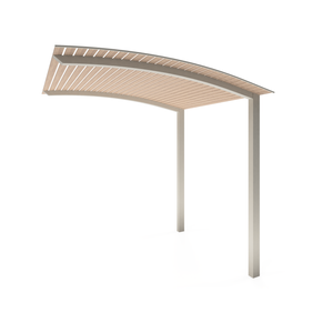 Exterior Life 4.5m Miami Curved Surfmist/Beach Oak Pergola