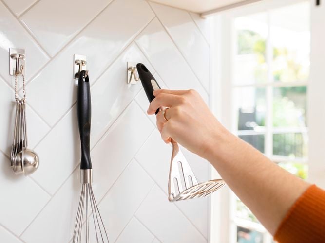 utensils on a hook
