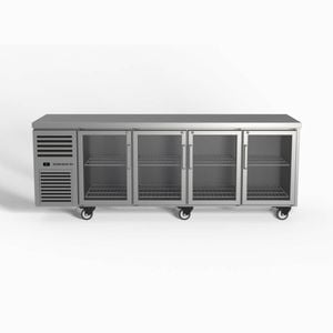 Skope Reflex 4 Glass Door Underbench Gn 1/1 Compatible Fridge - Under Bench Fridges (rf7.ubr.4.gd)