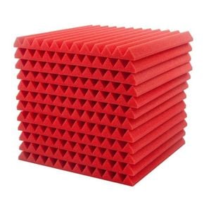 48Pcs Sound-absorbing Foam Wall Home Scene Layout Indoor Sound-absorbing Cotton | Red