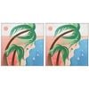 2PK LVD Framed Canvas Beachy Breeze Home Decor 50x50cm