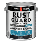 White Knight 4L Black Gloss Rust Guard Quick Dry Advanced Enamel Paint