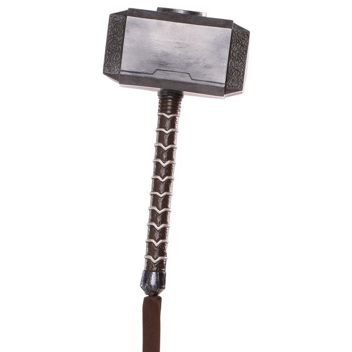 Thor Hammer for Adults, Marvel Avengers Mjolnir Halloween Costume Prop Weapon, ADULT
