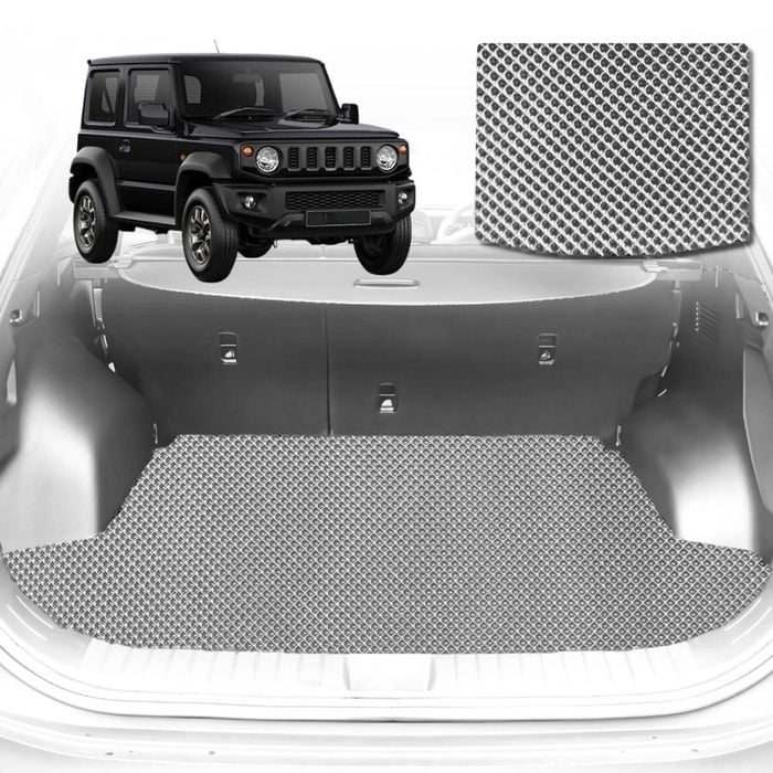 6D Diamond Car Boot Mat for Suzuki Jimny Manual2018-Current-Cargo Mat-Grey-Outback GT