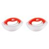 2PK Dexas Silicone 19cm Mezzaluna Chopper Slicer - Red