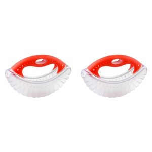 2PK Dexas Silicone 19cm Mezzaluna Chopper Slicer - Red