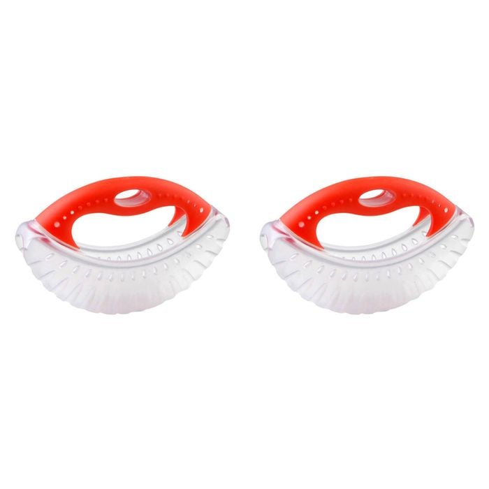 2PK Dexas Silicone 19cm Mezzaluna Chopper Slicer - Red