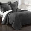 Ramesses 9 Pieces Interlaced Vine Comforter Set Queen Charcoal