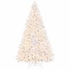 P&P White 210cm Pre Lit Christmas Tree with 500 Warm White LEDs, 1260 Tips and Metal Base Home