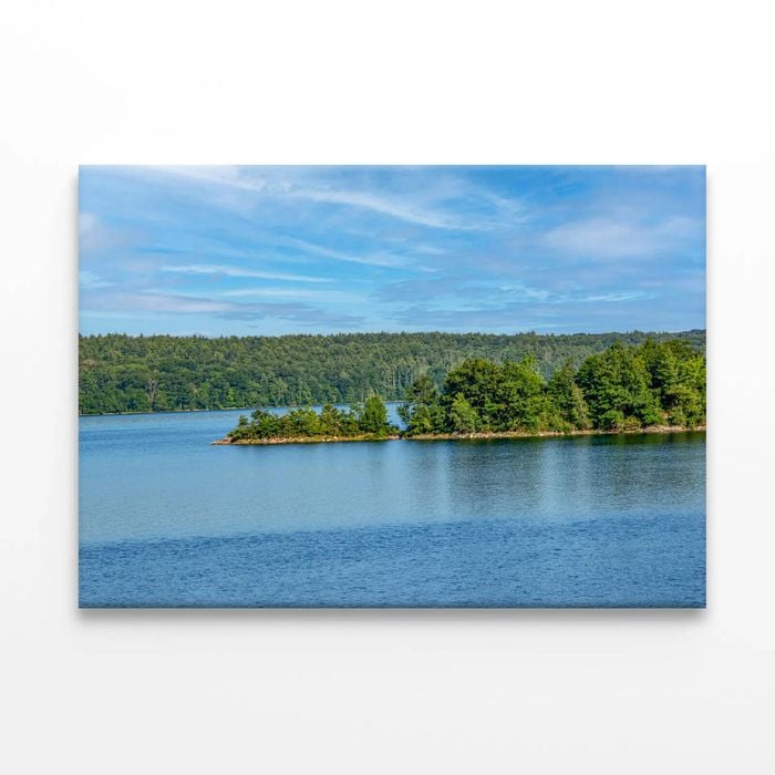 Land with Trees & Lake, Sky  Print 100% Australian Made 75 x 50cm  (Stretched)