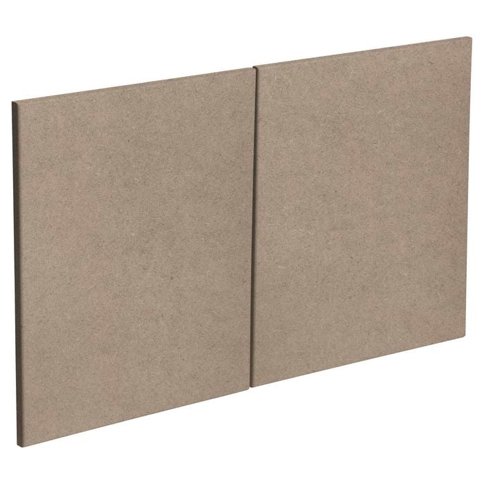 Kaboodle 1000mm Raw Board Modern Fridge Cabinet Doors - 2 Pack