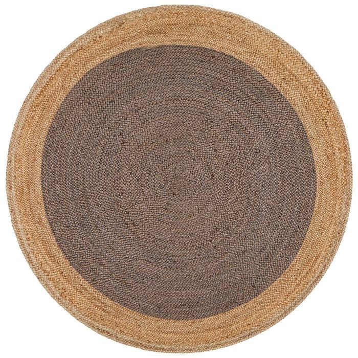 The Rug Connection Gallery Polo Grey 200x200cm - Medium Round Handwoven Jute Indoor Rug