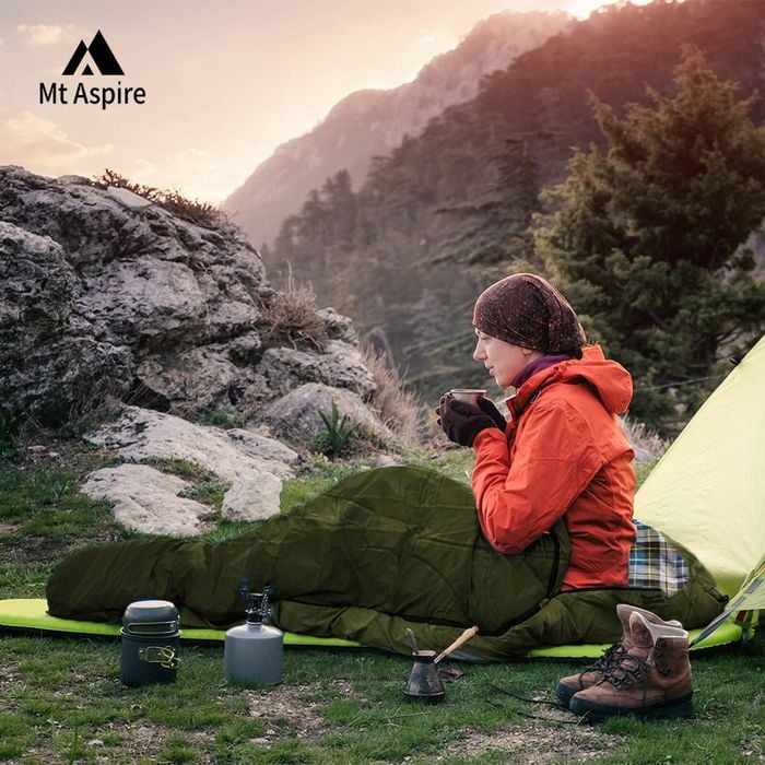 Mt Aspire Sleeping Bag Single Camping Hiking Winter Thermal -10°C