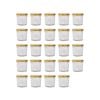 Argon Tableware 90ml Glass Jam Jars With Airtight Gold Lids - Set Of 24 Empty Screw Top Kitchen Storage Preserving Jar